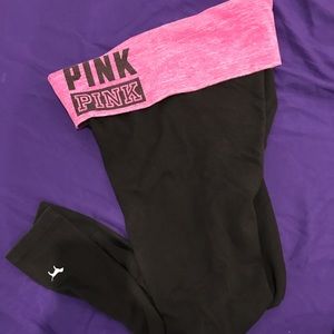 Vs pink fold over leggings